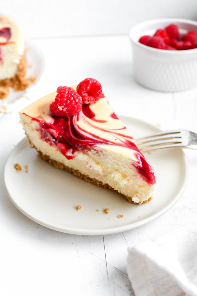 cheesecake with berry swirls