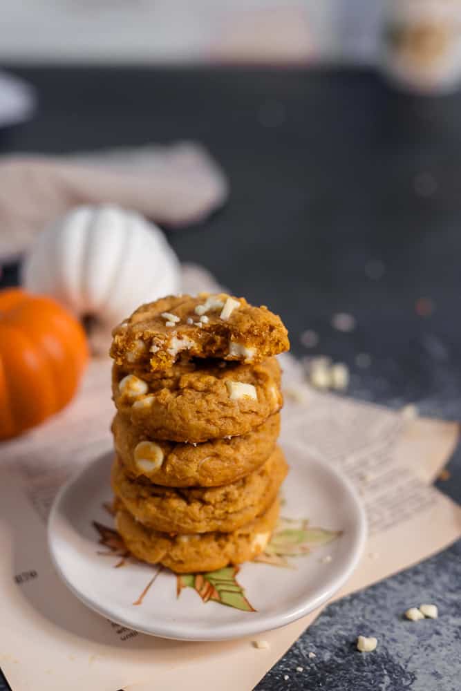 pumpkin cookies with white chocolate