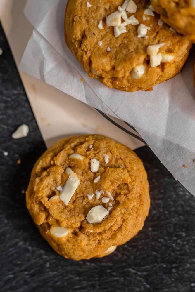 pumpkin white chocolate chip cookies